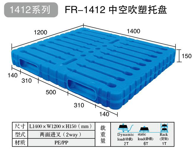 1412中空吹塑料托盤(pán)